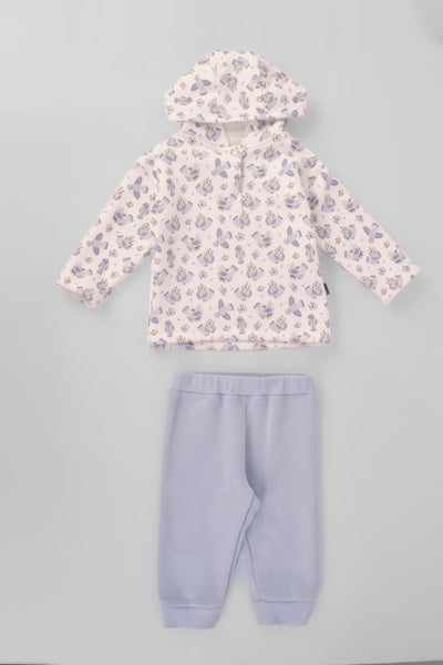 Hooded Printed Pajamas Set