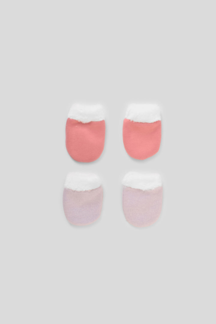 Printed Baby Mittens Pack Of 2