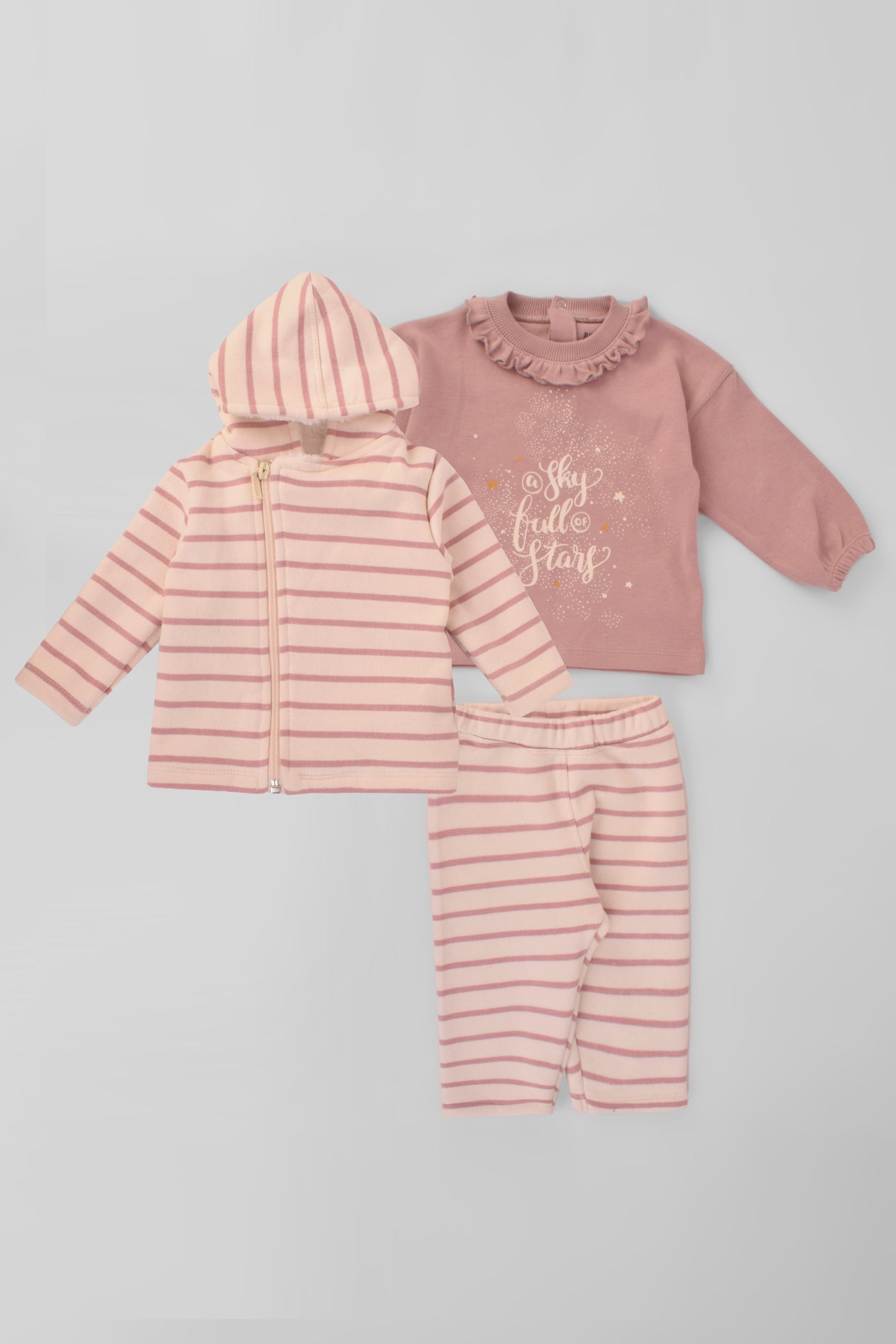 Hooded Stripe Pajama Set