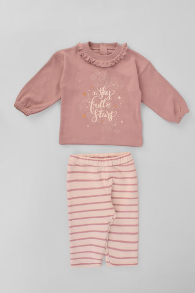 Hooded Stripe Pajama Set