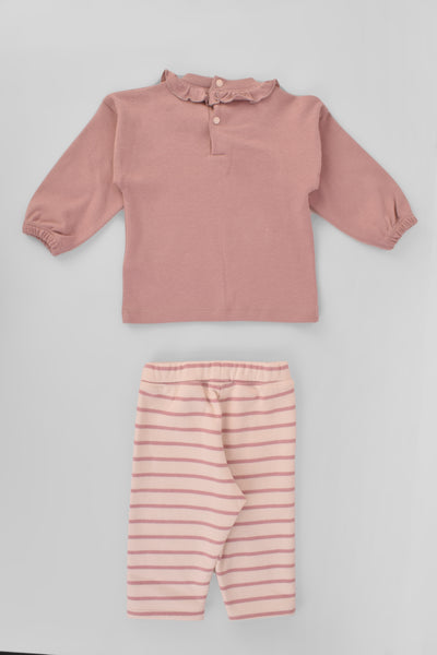 Hooded Stripe Pajama Set