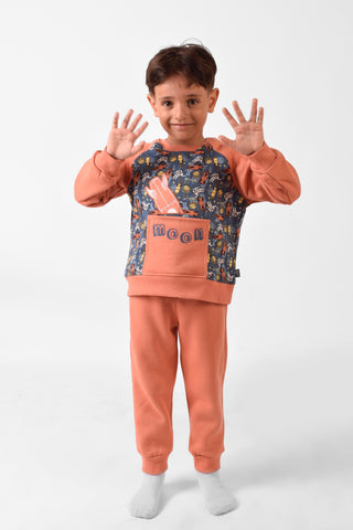 Round Printed Pajamas Set