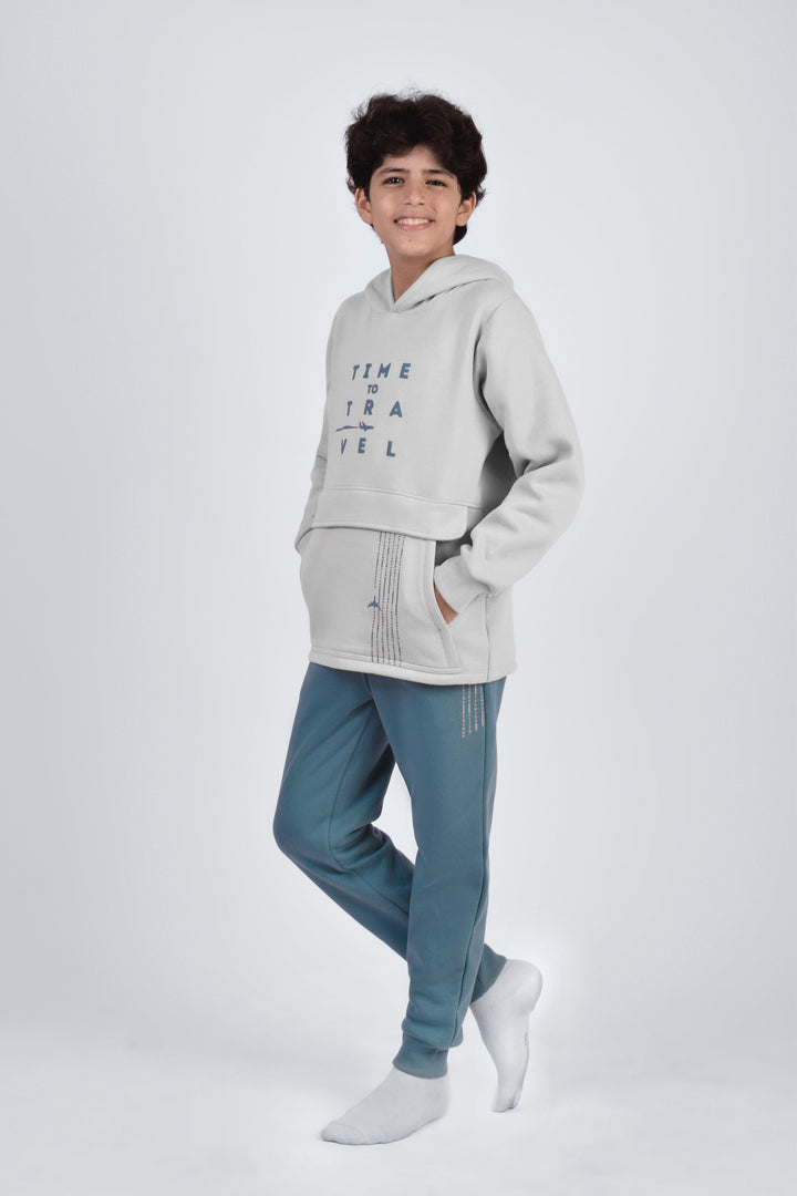 Hooded Printed Pajamas Set