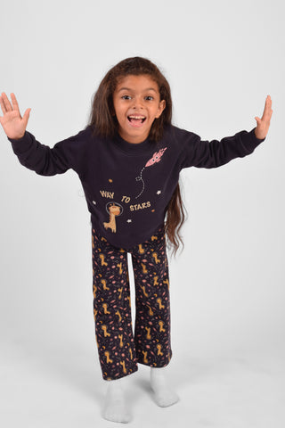Round Printed Pajamas Set
