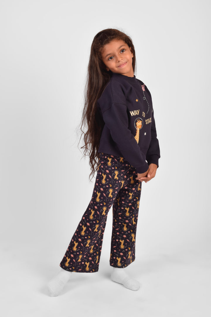 Round Printed Pajamas Set