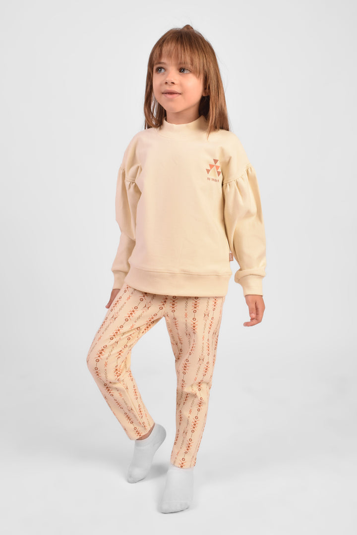 Round Printed Pajamas Set