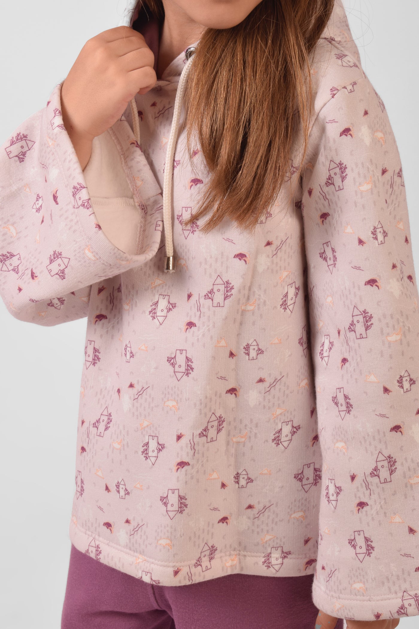 Hooded Printed Pajamas Set