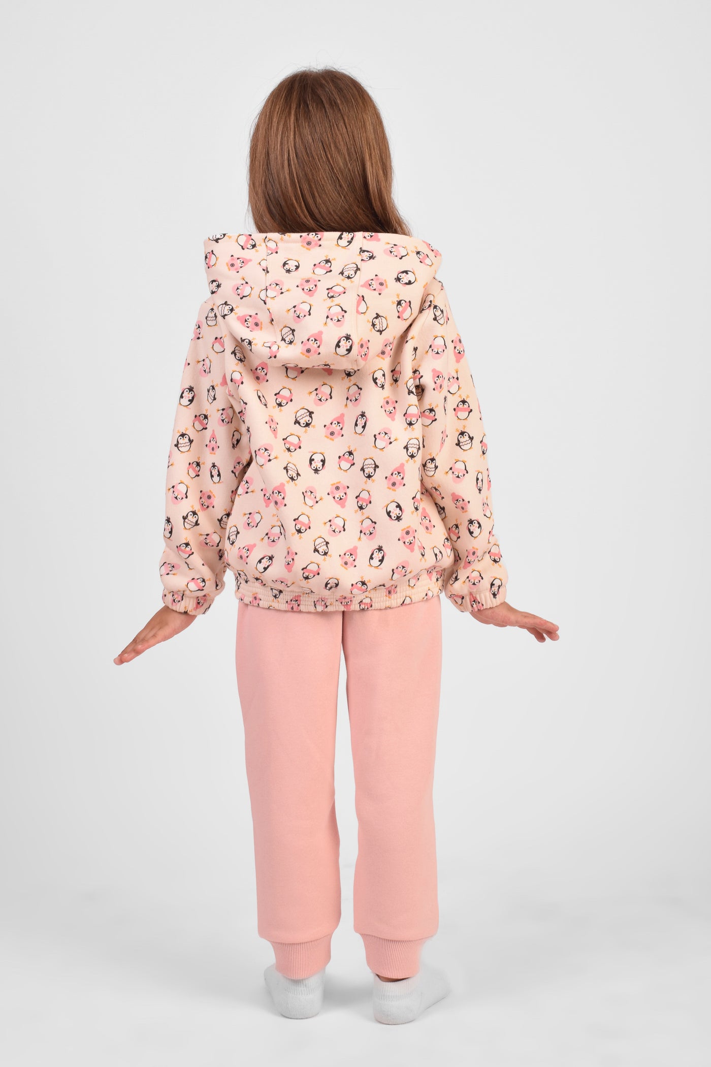 Hooded Printed Pajamas Set