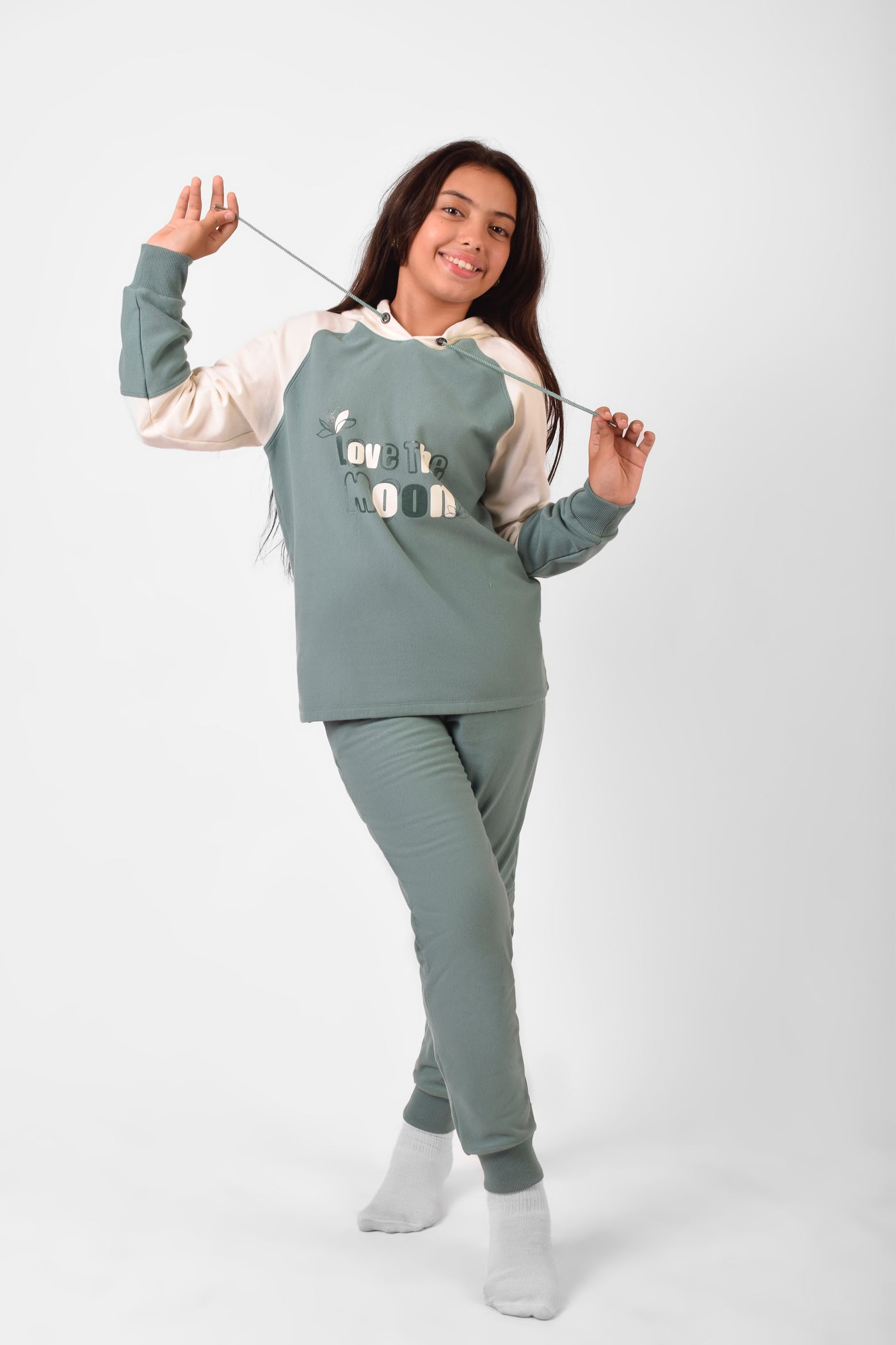 Hooded Printed Pajama Set