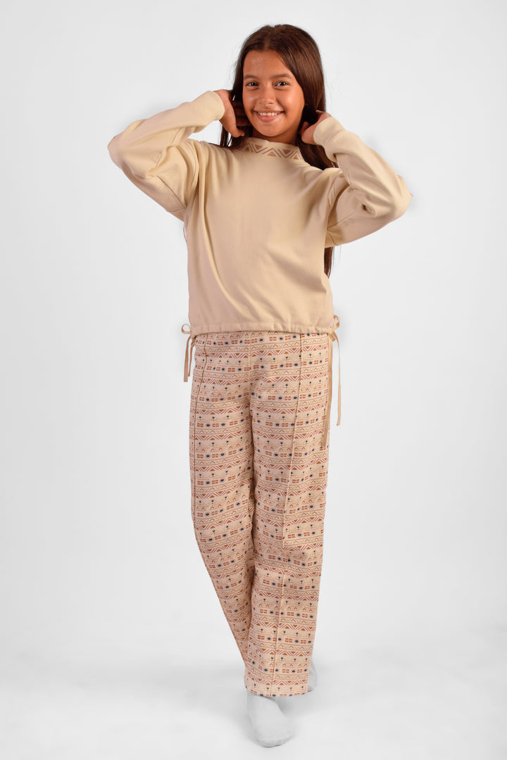 High Collar Pajamas Set