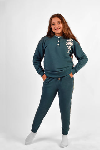 High Collar Pajamas Set