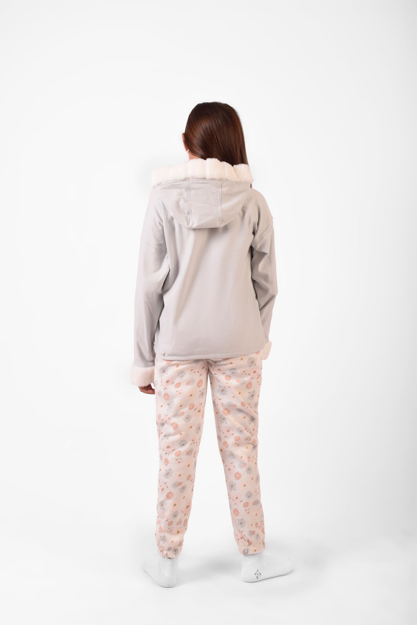 Hooded Printed Pajama Set