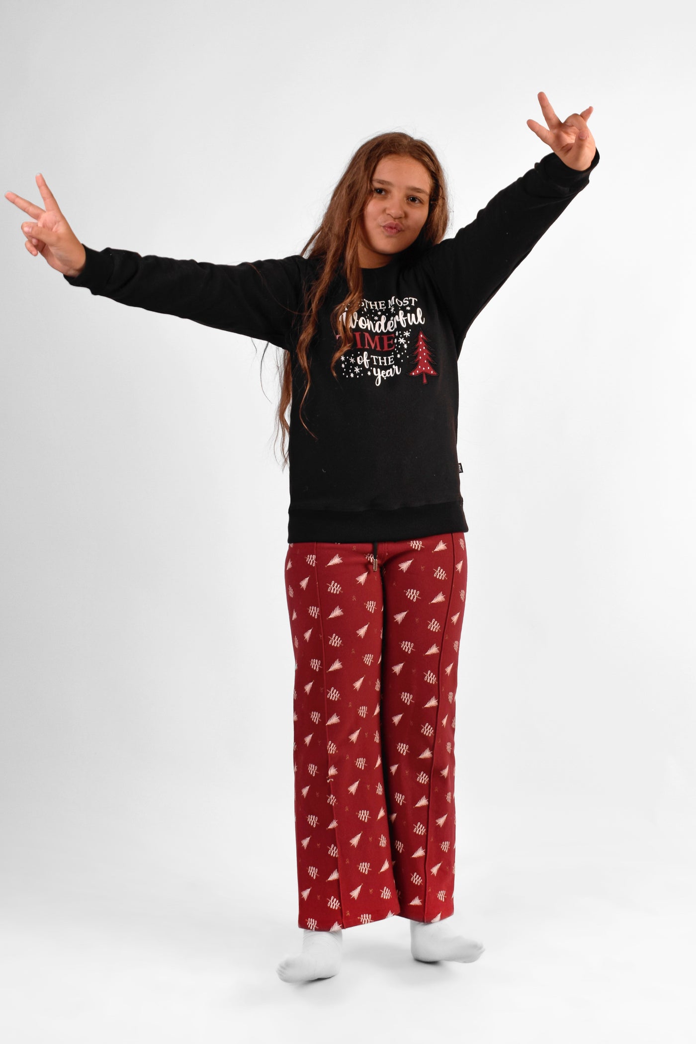 Round Printed Pajamas Set