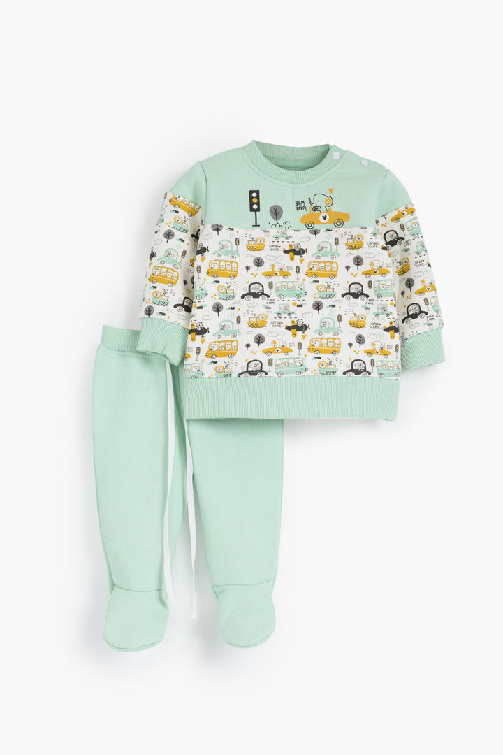 Round Printed Pajamas Set 22251230
