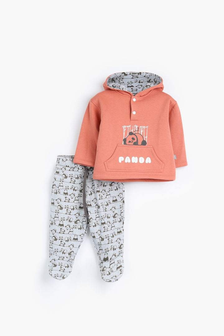 Hooded Printed Pajamas Set 22251277