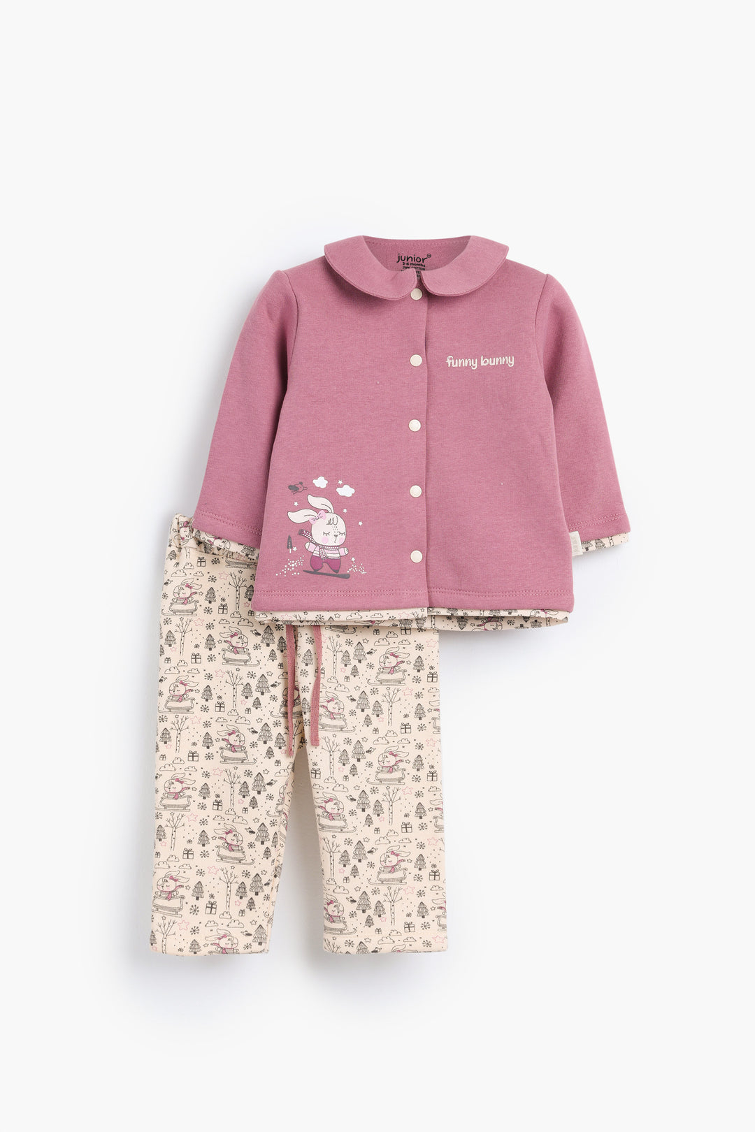 Round Printed Pajamas Set  22251743