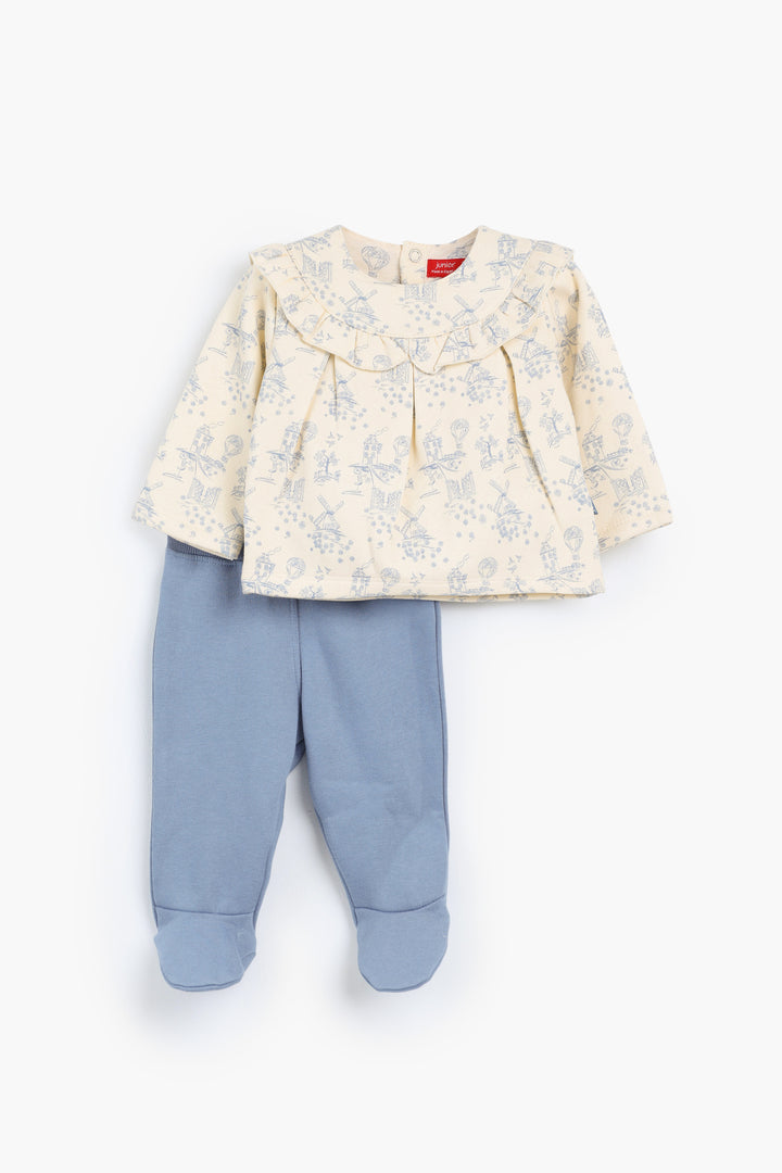 Round Printed Pajamas Set 22251753