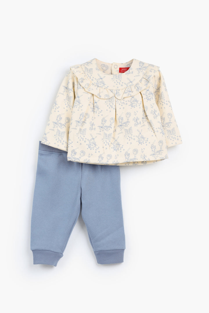 Round Printed Pajamas Set 22251753