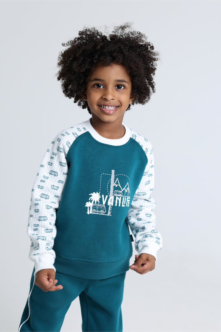 Round Printed Pajamas Set 22253006