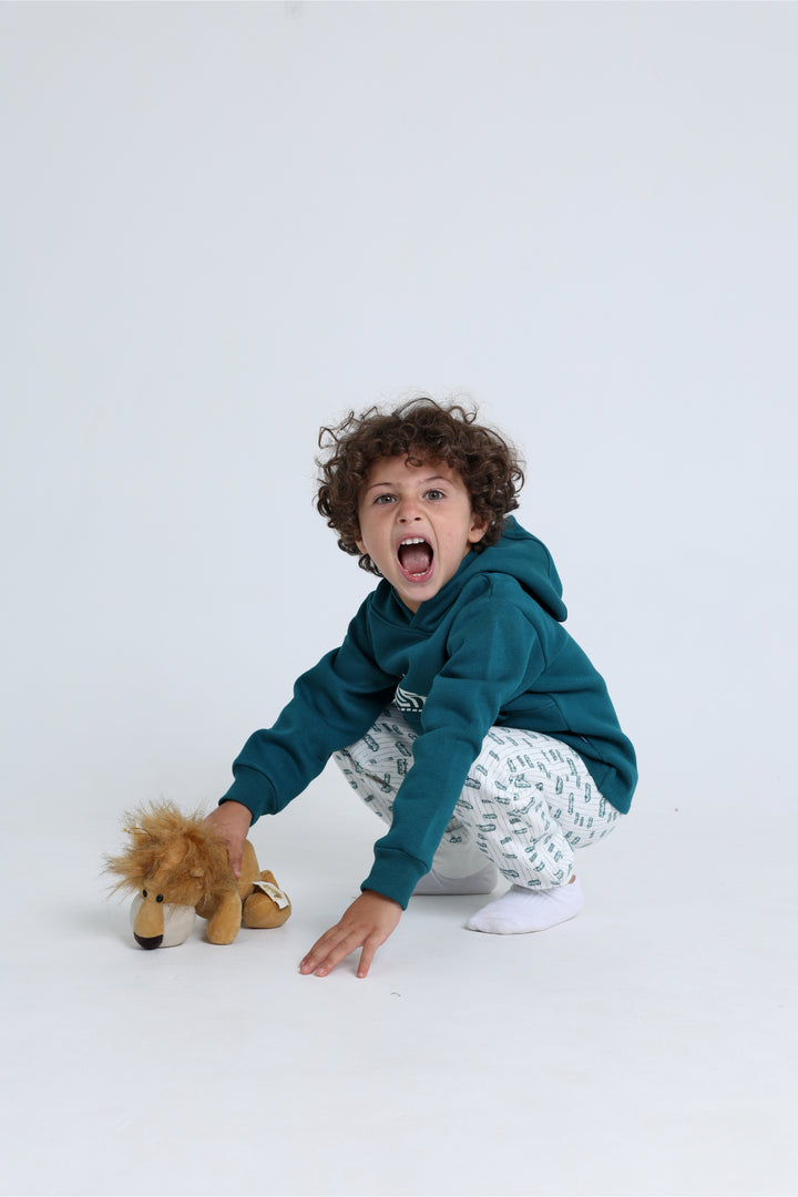 Hooded Printed Pajamas Set 22253007
