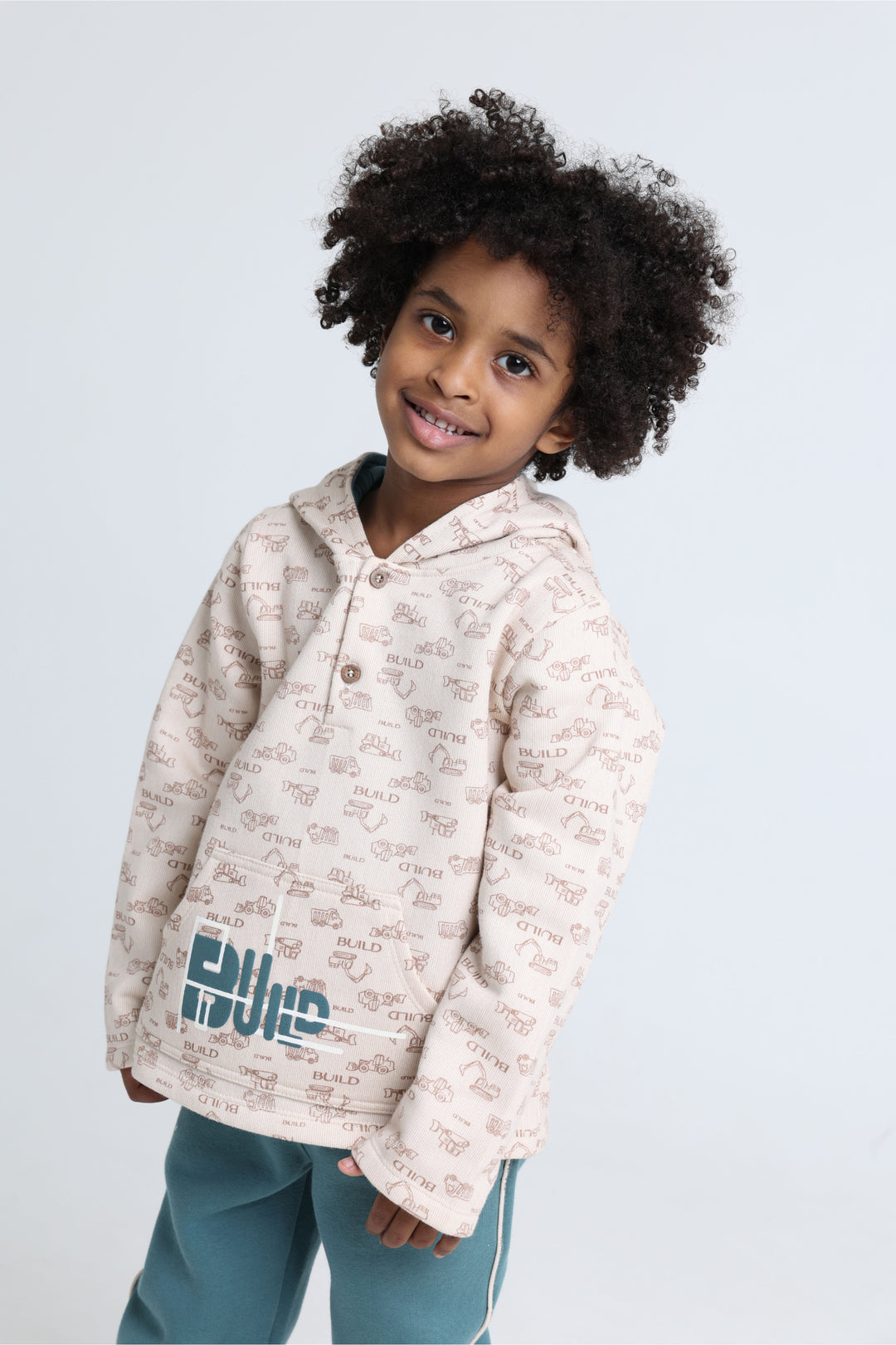 Hooded Printed Pajamas Set 22253010