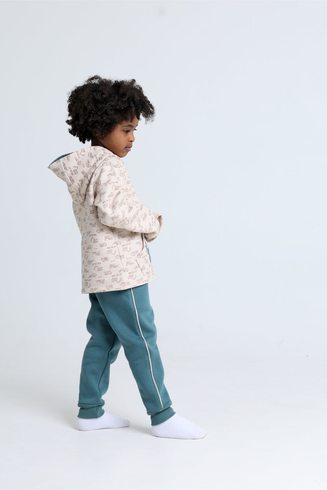Hooded Printed Pajamas Set 22253010