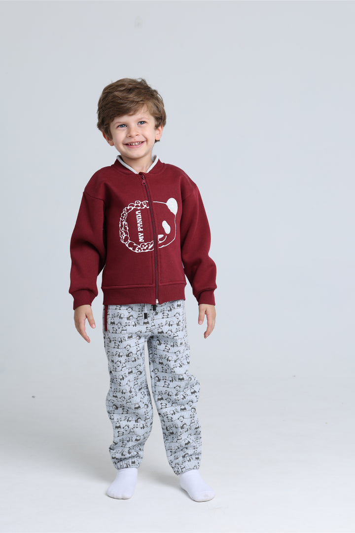 Round Printed Pajamas Set 22253014