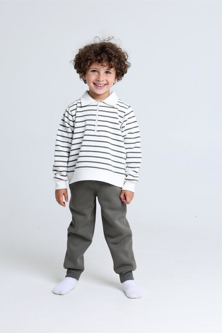 Round Stripe Pajamas Set 22253022
