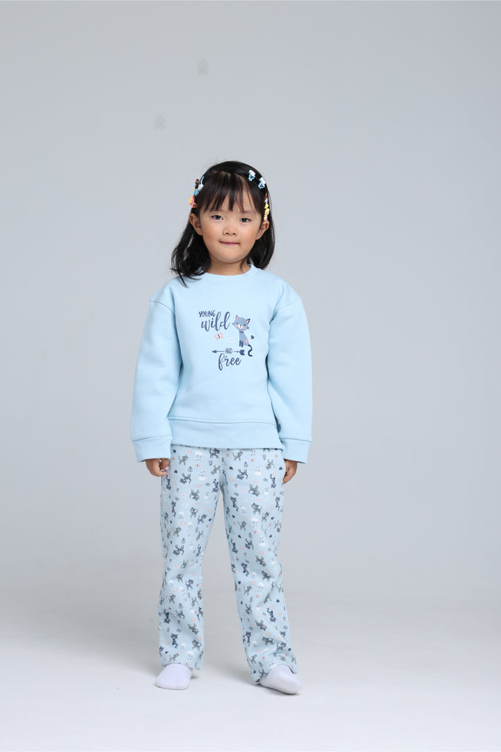 Round Printed Pajamas Set 22253403
