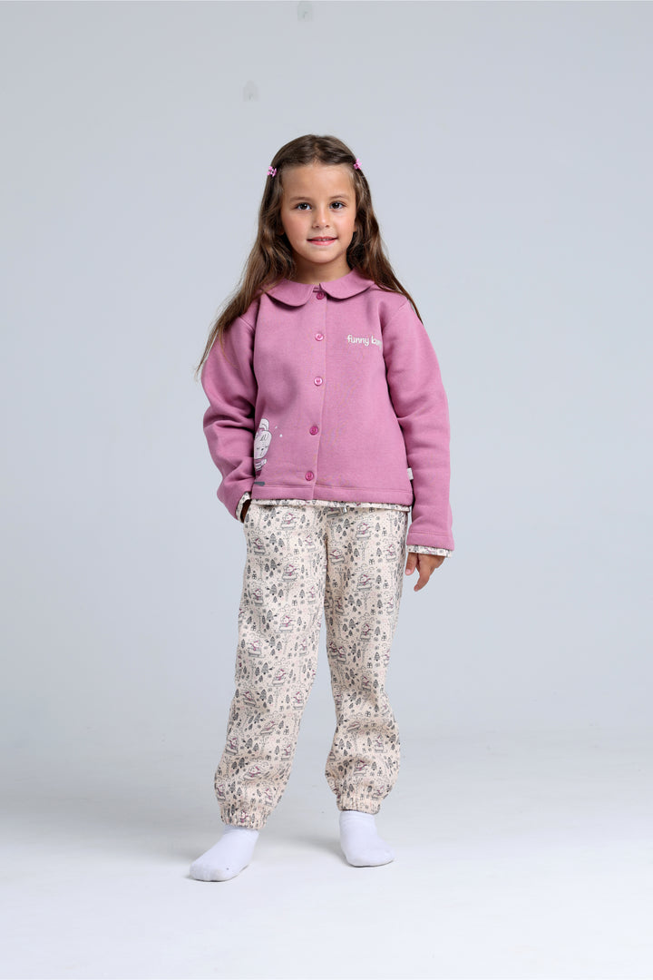 Round Printed Pajamas Set 22253407