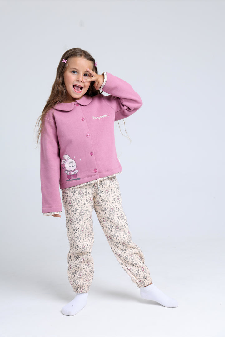 Round Printed Pajamas Set 22253407