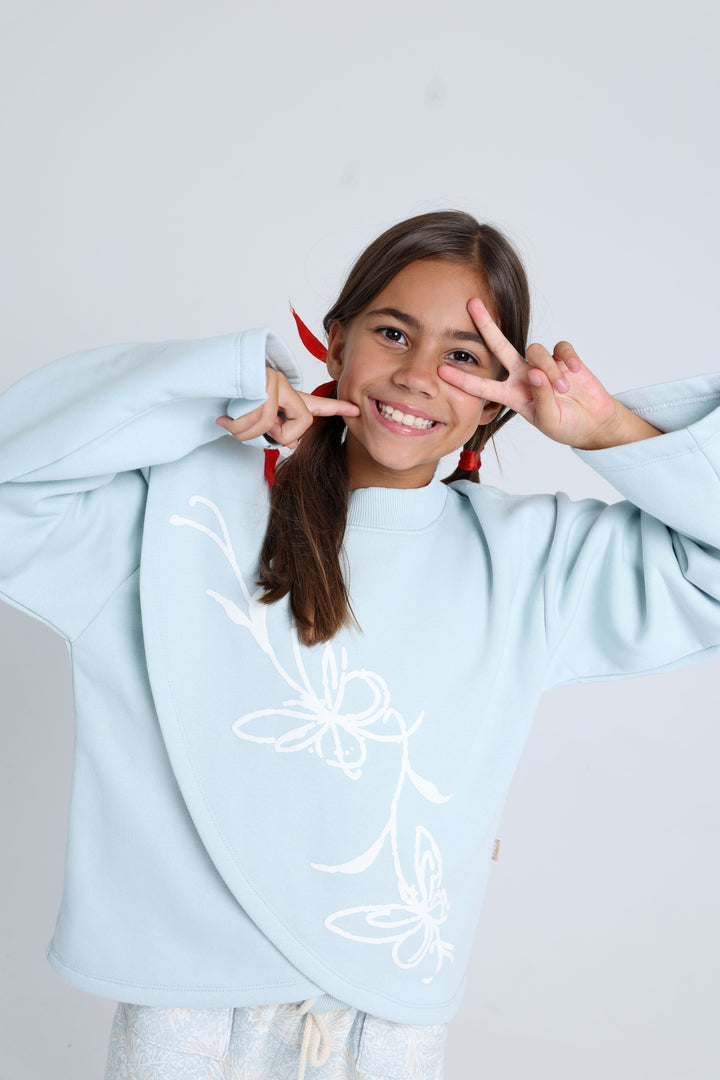 High Collar Printed Pajamas Set 22253606