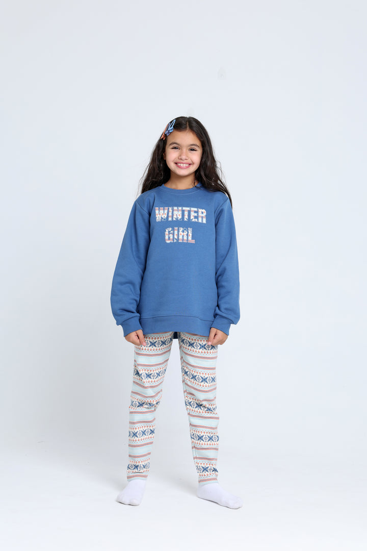 Round Printed Pajamas Set 22253616