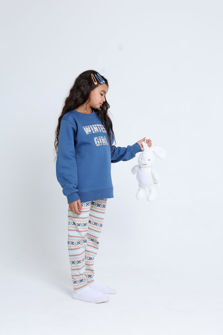 Round Printed Pajamas Set 22253616