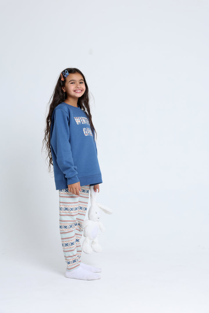 Round Printed Pajamas Set 22253616