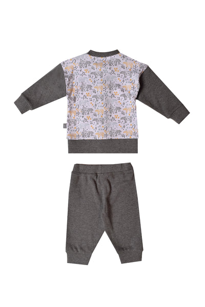 Printed Long Sleeve Pajamas Set 2 Pieces