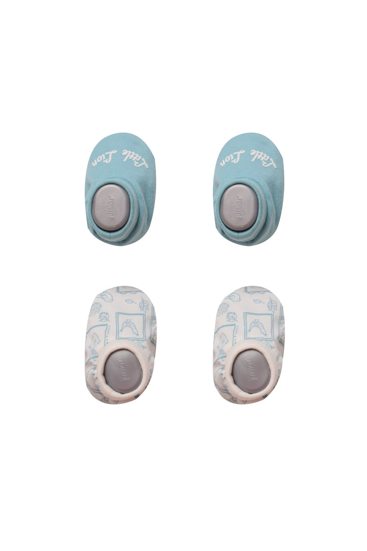 Printed Baby Home Booties Pack Of 2