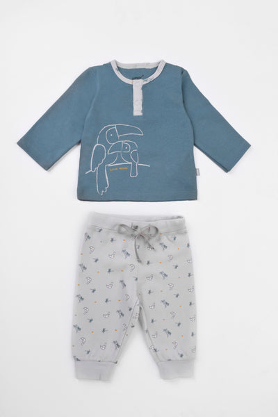 Round Printed Pajamas Set 2 Pieces