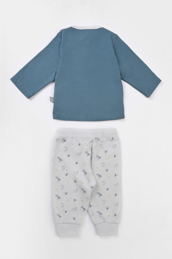 Round Printed Pajamas Set 2 Pieces