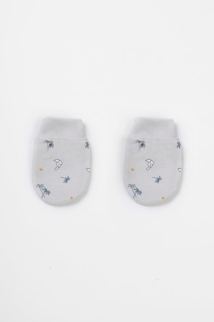 Printed Baby Mittens P/2