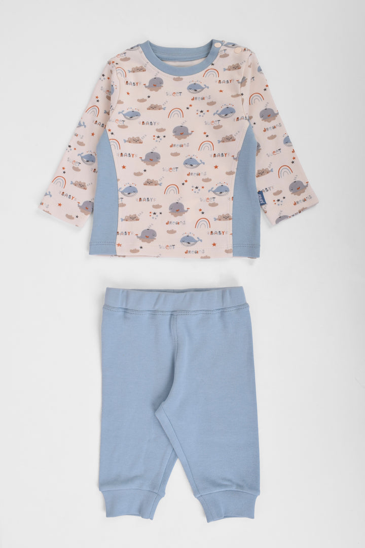 Round Printed Pajamas Set