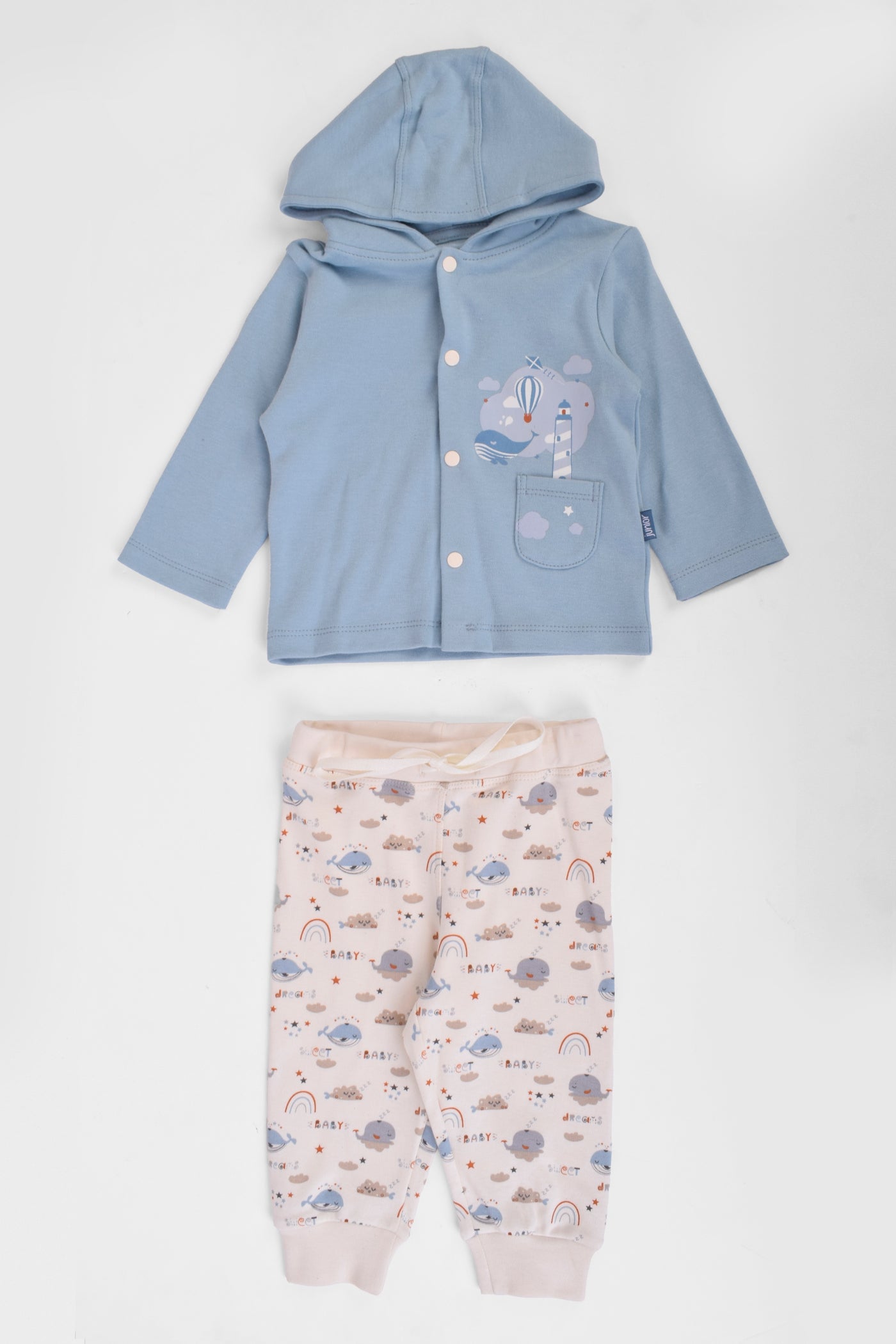 Hooded Printed Pajama Set