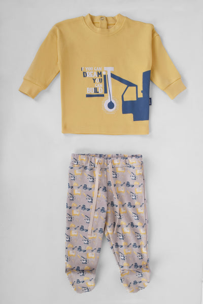 Round Printed Pajama Set