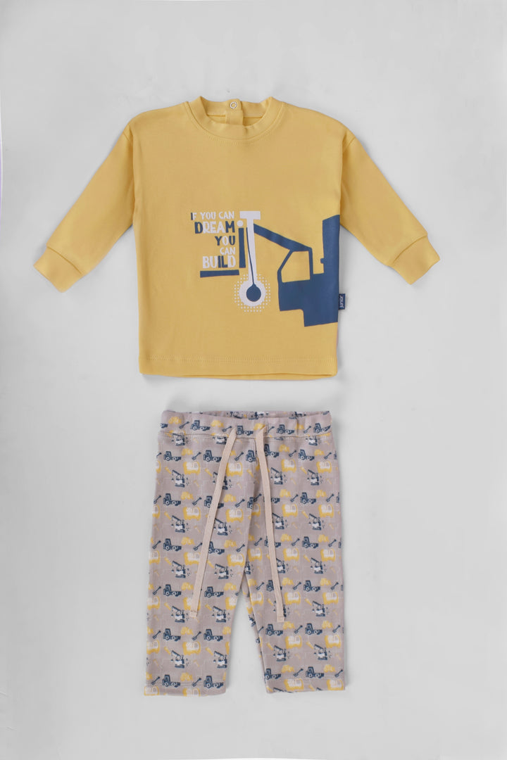 Round Printed Pajamas Set