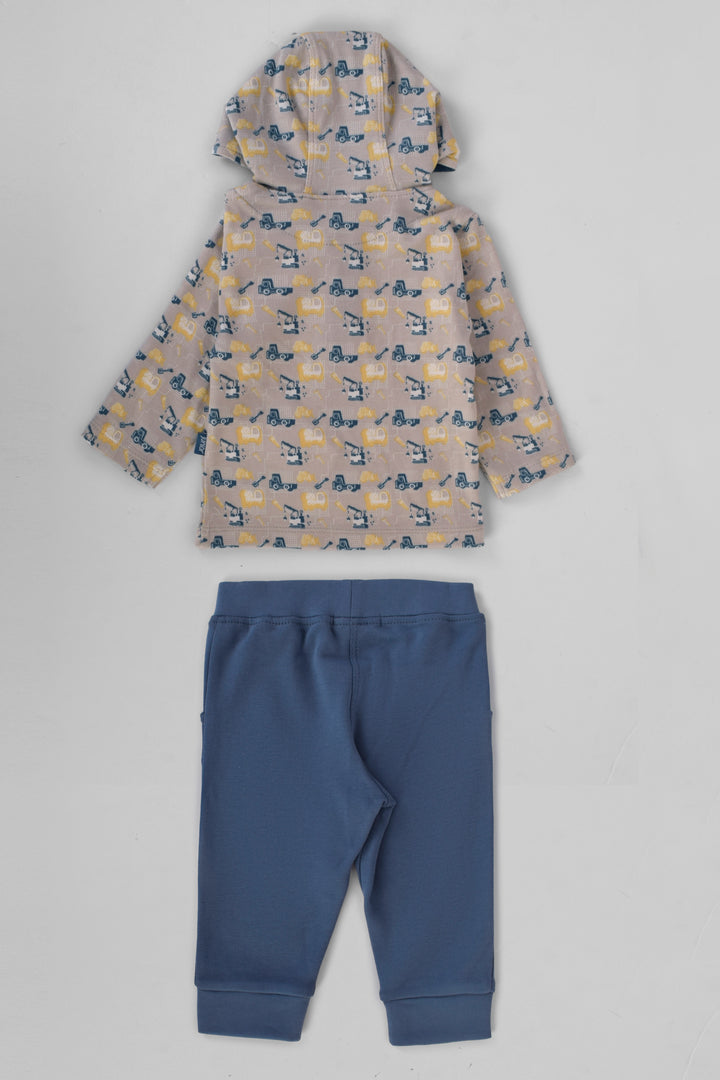 Hooded Printed Pajamas Set