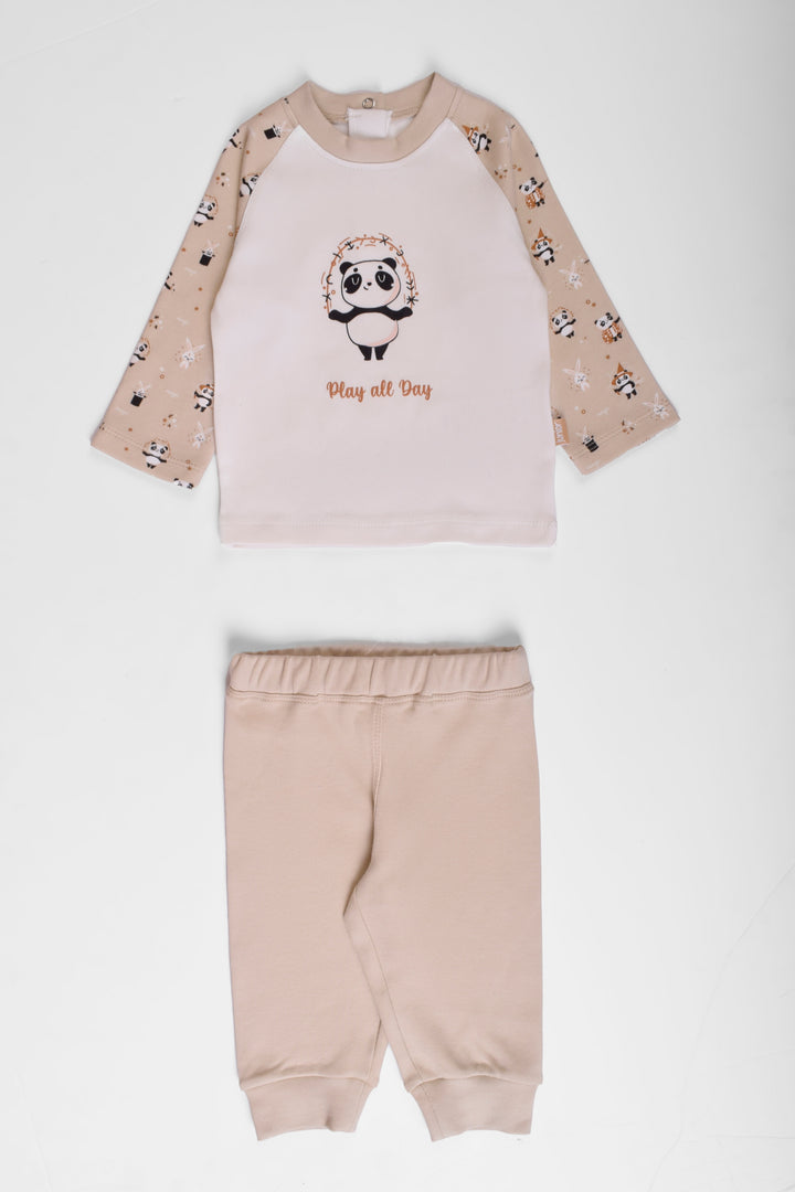 Round Printed Pajamas Set