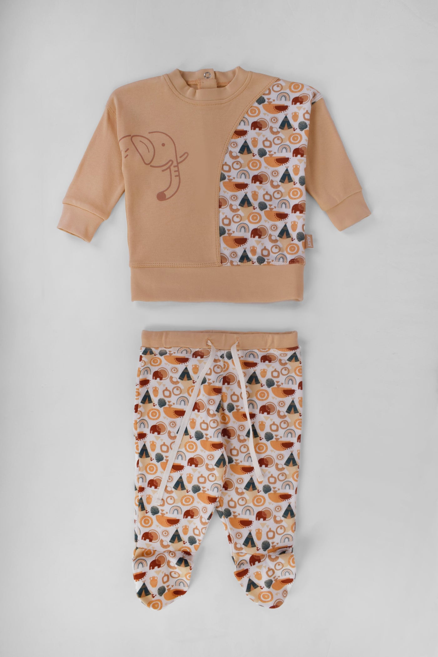 Round Printed Pajama Set