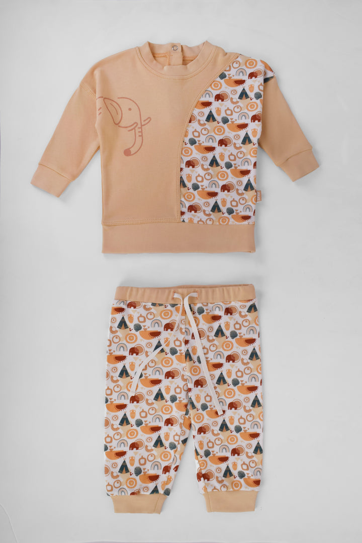 Round Printed Pajamas Set