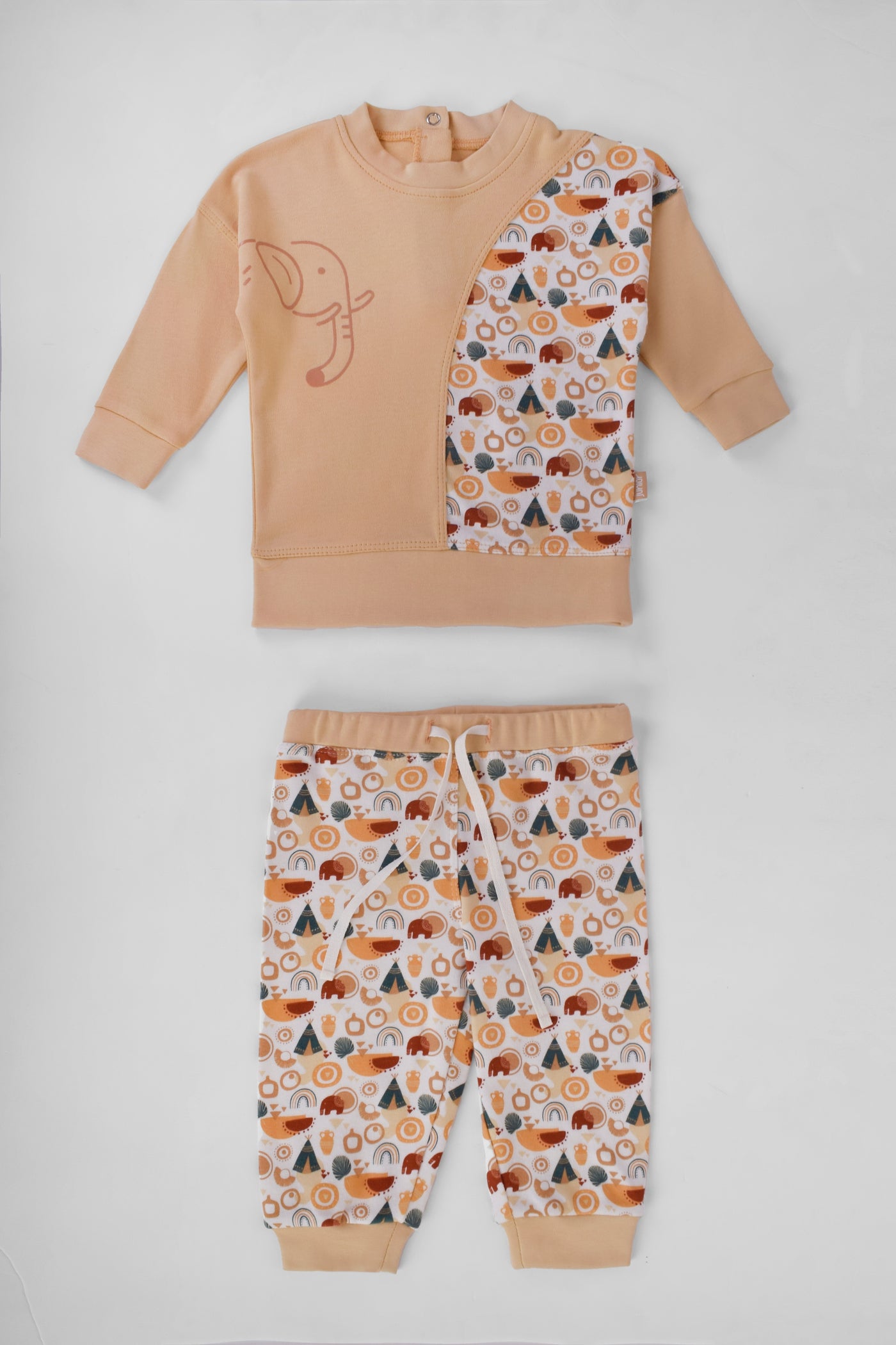 Round Printed Pajama Set