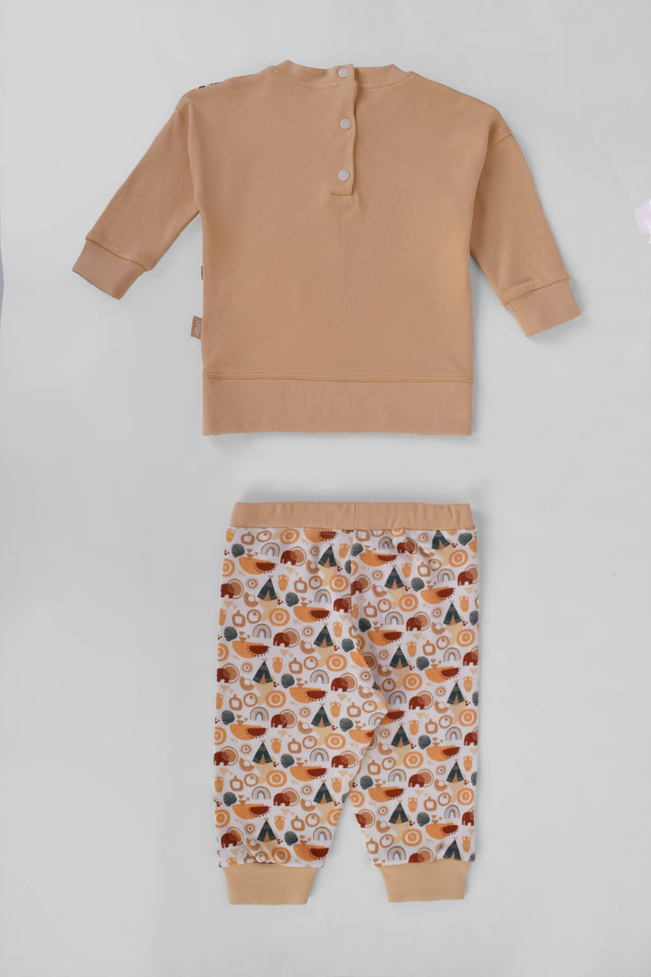 Round Printed Pajamas Set